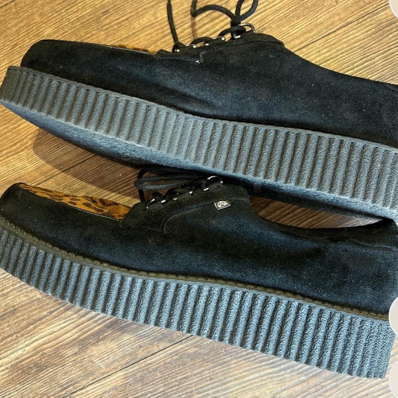 Leopard print creepers men’s size 11 Wm 9 Rockabilly Punkrock shoes - Picture 3 of 5